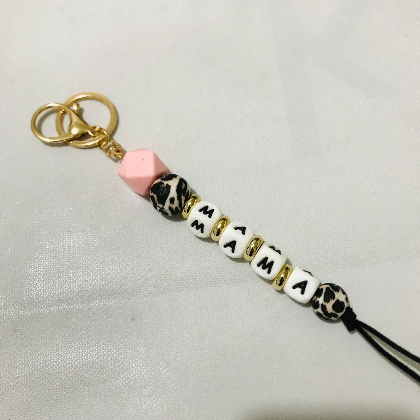 Alphabet Silicone Bead Keychain|2pc