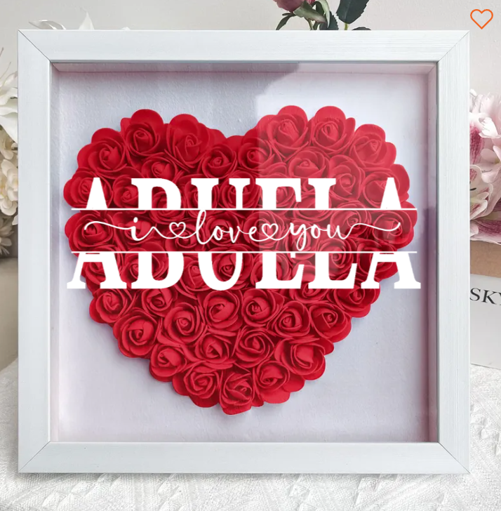 Mom We Love You - Personalized Flower Shadow Box