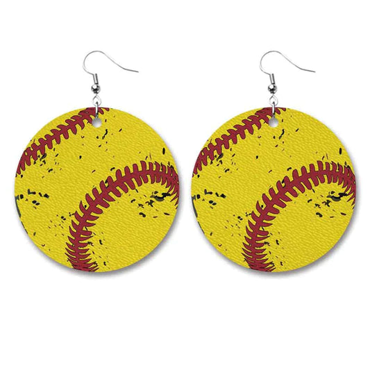 Baseball Volleyball Old Leather Earrings/For 3