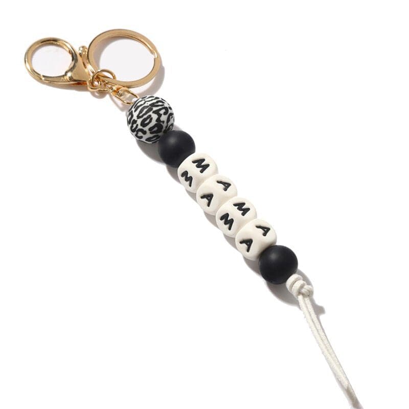 Alphabet Silicone Bead Keychain|2pc