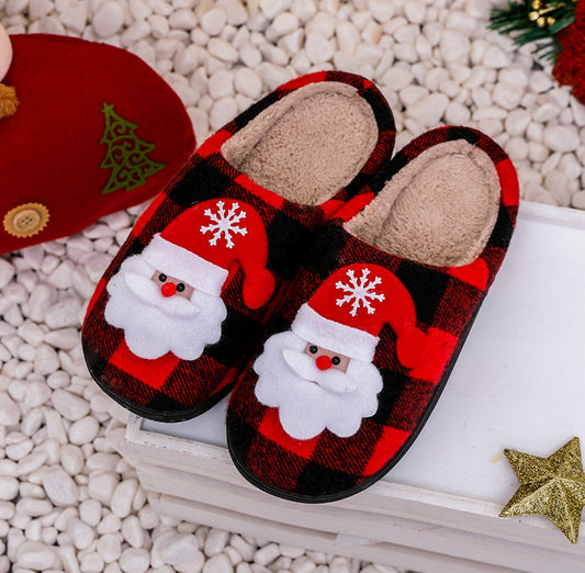 Christmas Checkered Cutton Slippers