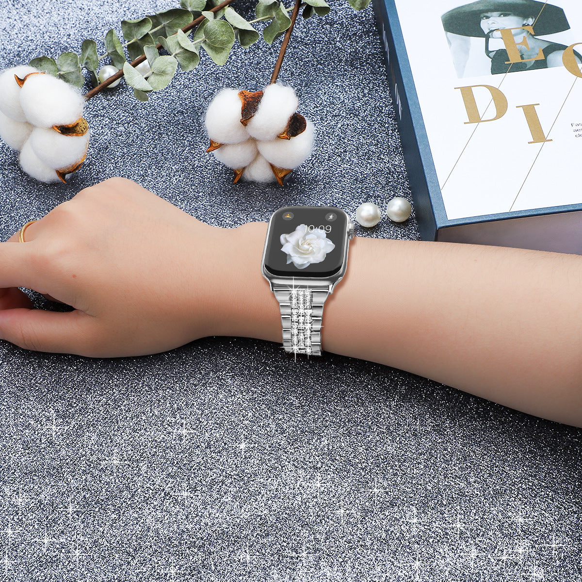 Diamond Set Metal Bracelet