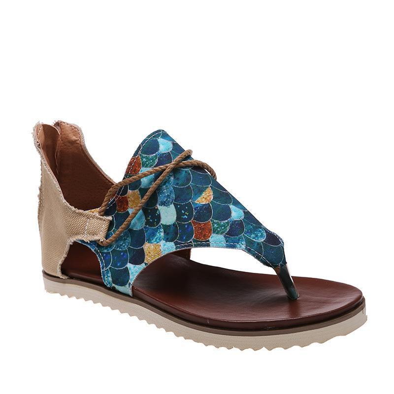 New Breathable Print Flip Sandals