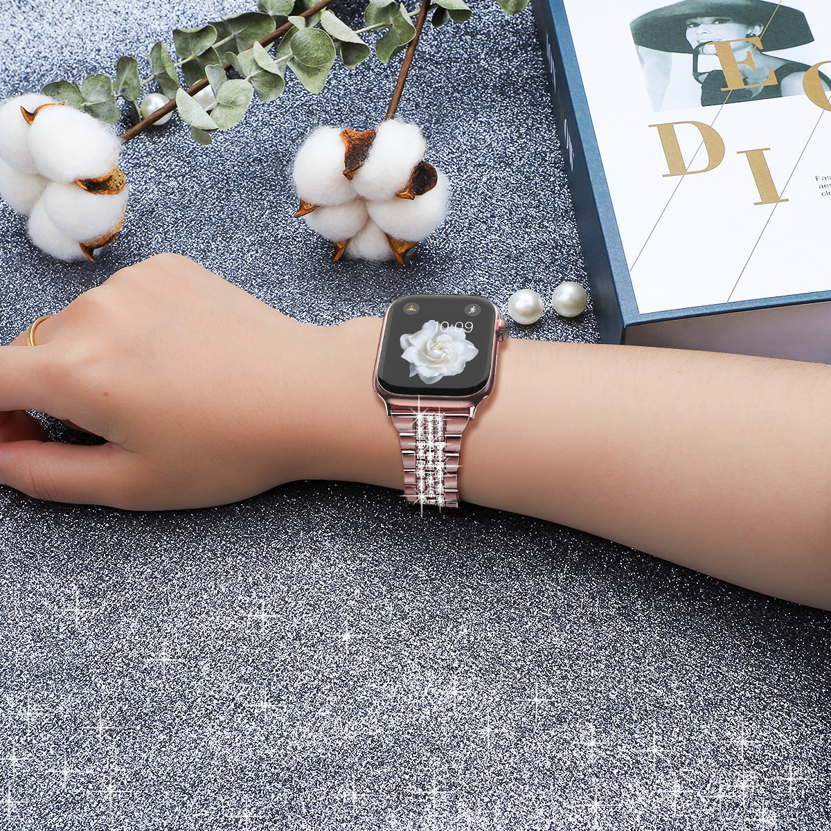 Diamond Set Metal Bracelet