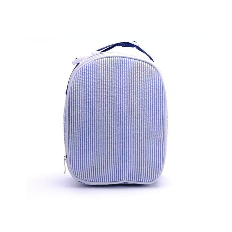 Custom Embroidered Name Kids Seersucker Backpack