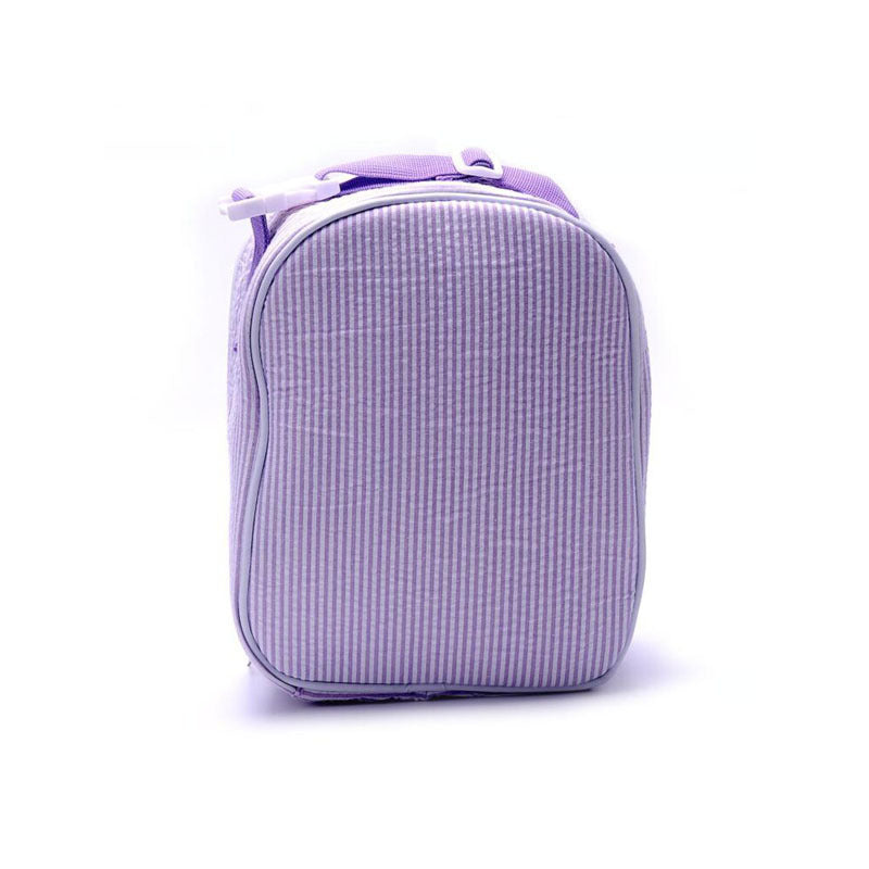 Custom Embroidered Name Kids Seersucker Backpack