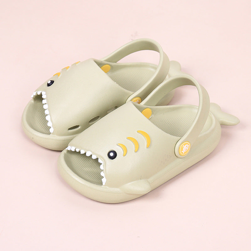 Kids EVA Shark Slippers-light green