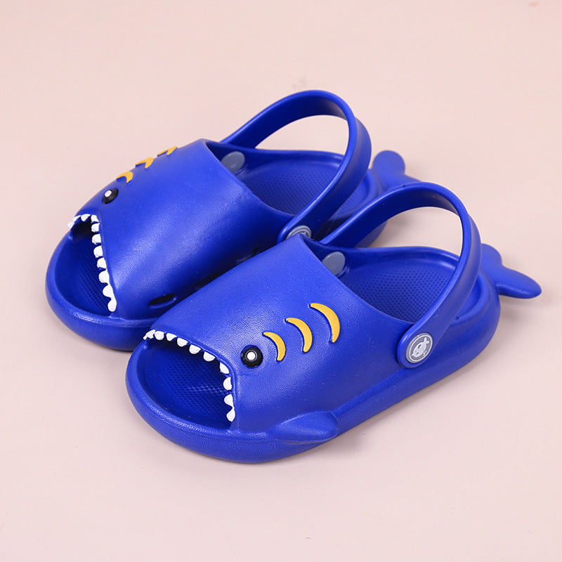 Kids EVA Shark Slippers-navy