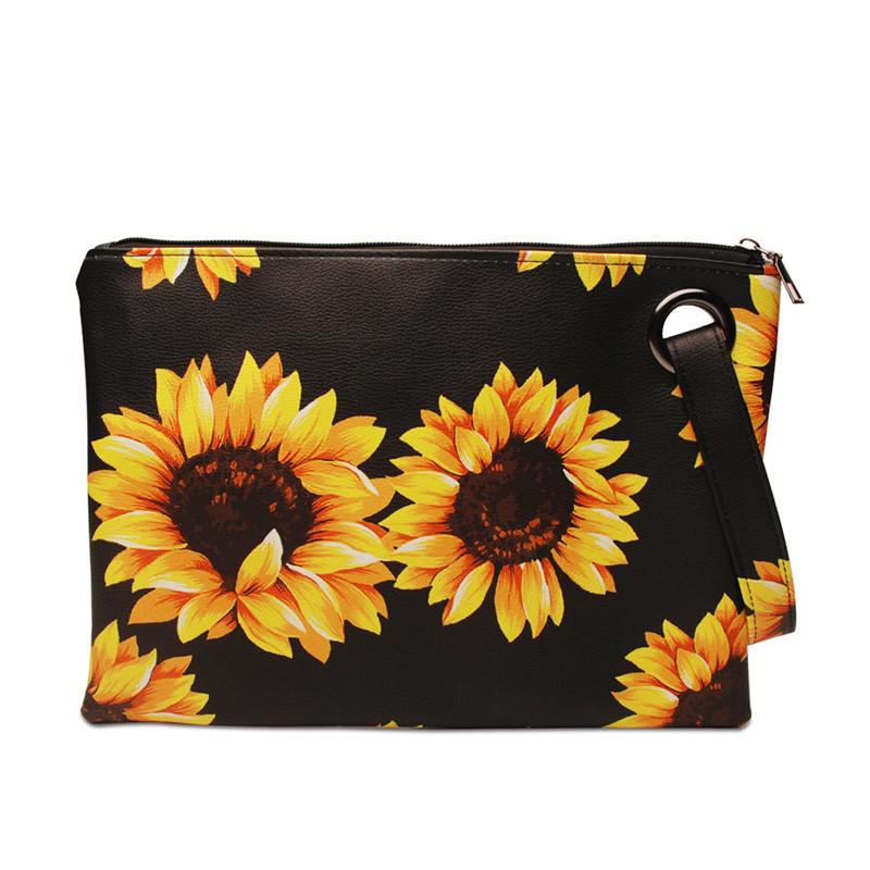 PU Cosmetic Bag Clutch Bag Wrist Bag - KOC