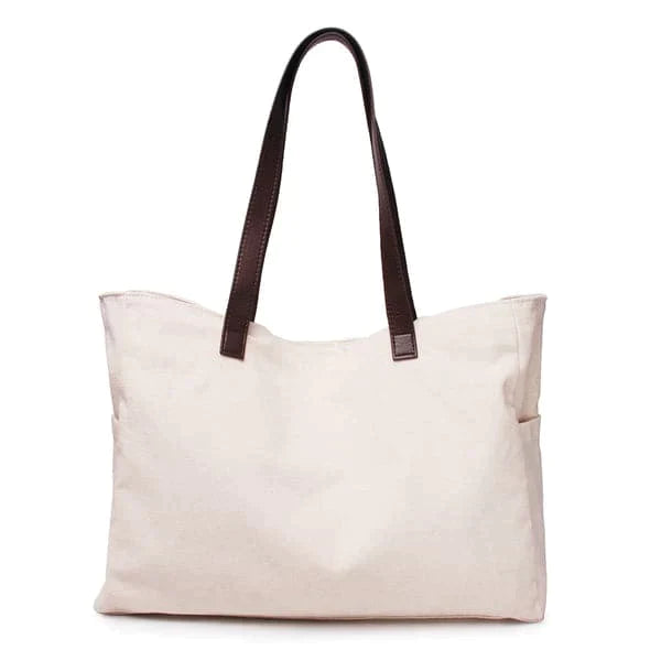 Baseball Embroidered Capacity Canvas Tote