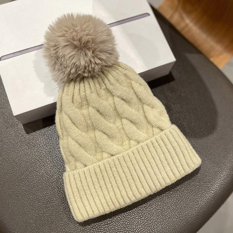 Winter Cashmere Wool Padded Thickened Women's Hat