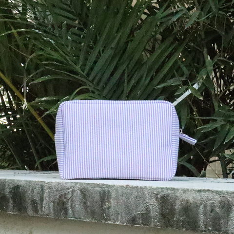 RTS-25Pcs Seersucker Cosmetic Bag