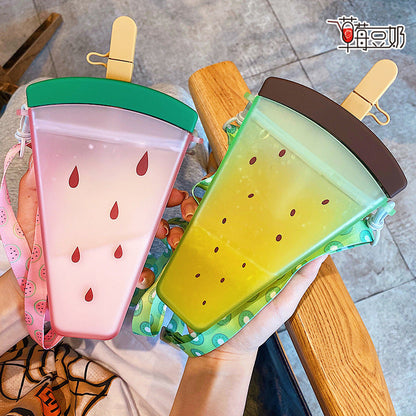 Cute Fruit Popsicle Plastic Cup