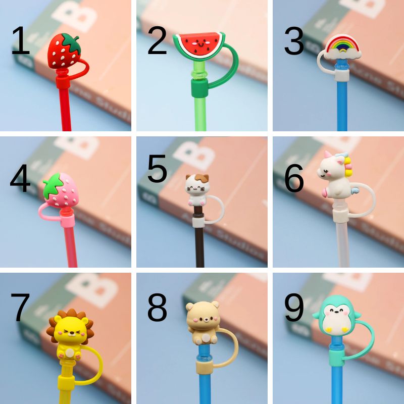 Cartoon Silicone Straw Cover(moq:3)