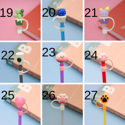 Cartoon Silicone Straw Cover(moq:3)