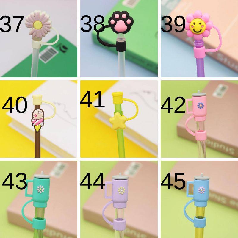 Cartoon Silicone Straw Cover(moq:3)