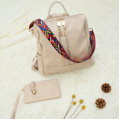 New Colorful Strap Fashion Backpack