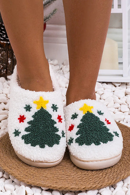 Christmas Tree Cutton Slippers