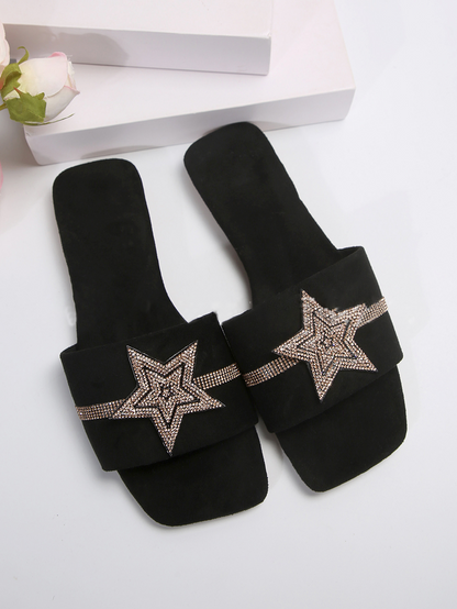 Star Peep Toe Slippers