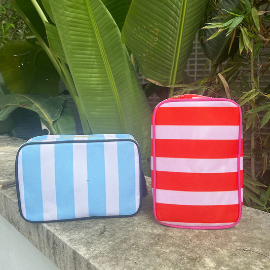 Striped Cosmetic Bag