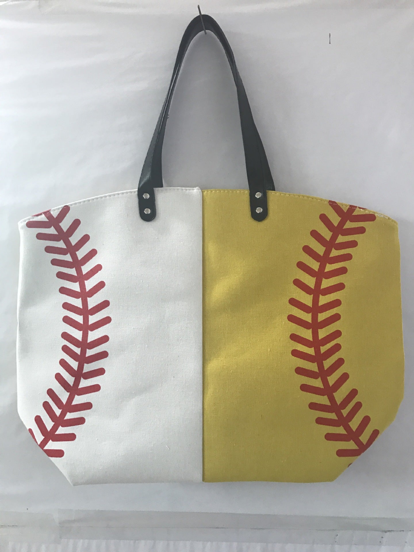 Rugby Pattern Canvas Large Tote Bag