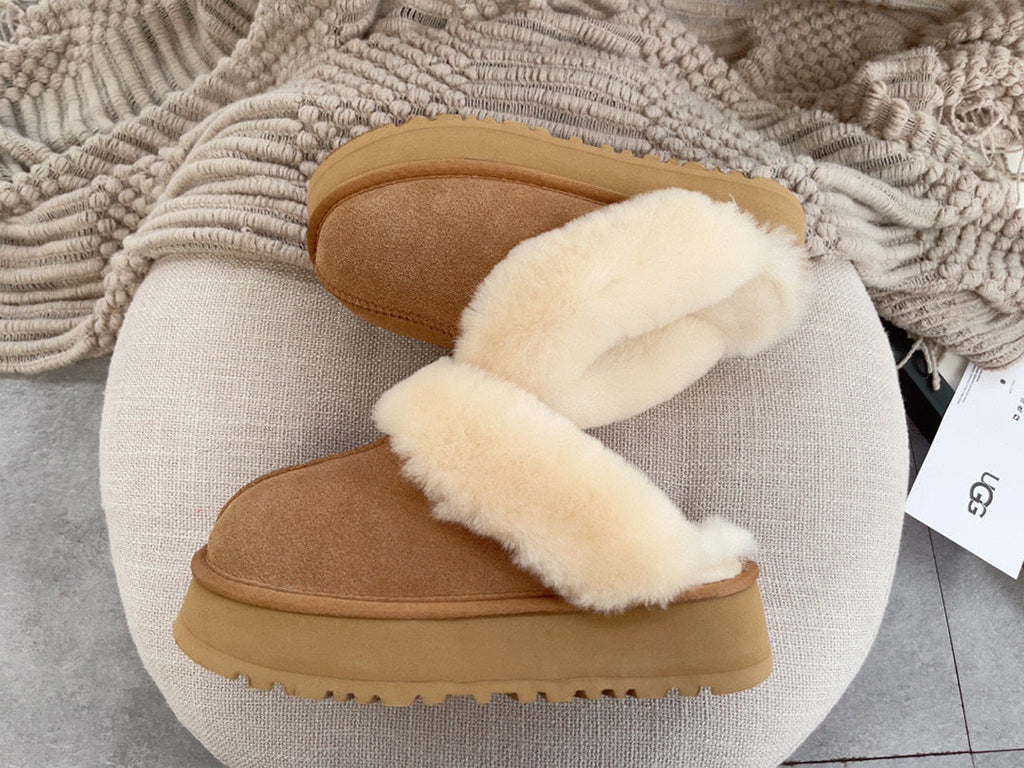 Unisex Winter Furry Shearling Slippers