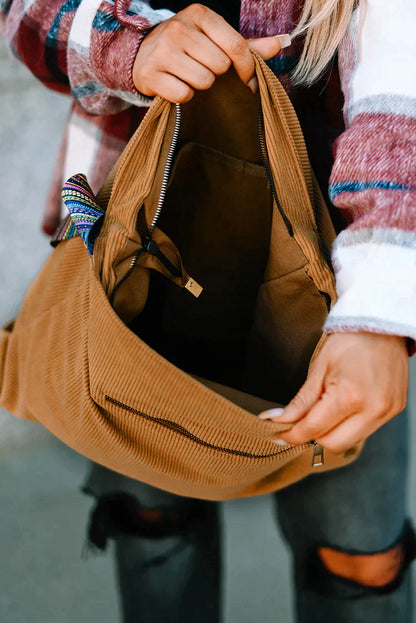 Oversized Corduroy Bag