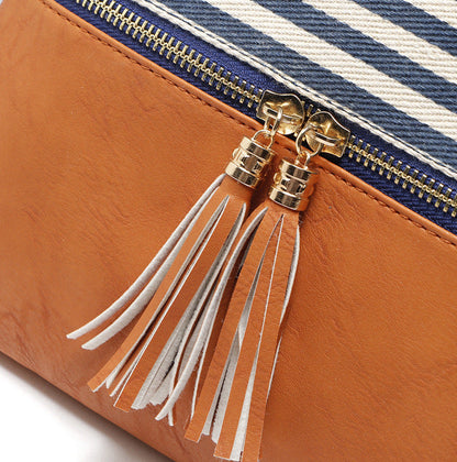 Tassel Zipper Shoulder Purse