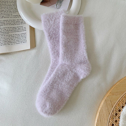 Mink Fur Socks