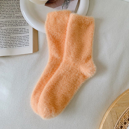 Mink Fur Socks