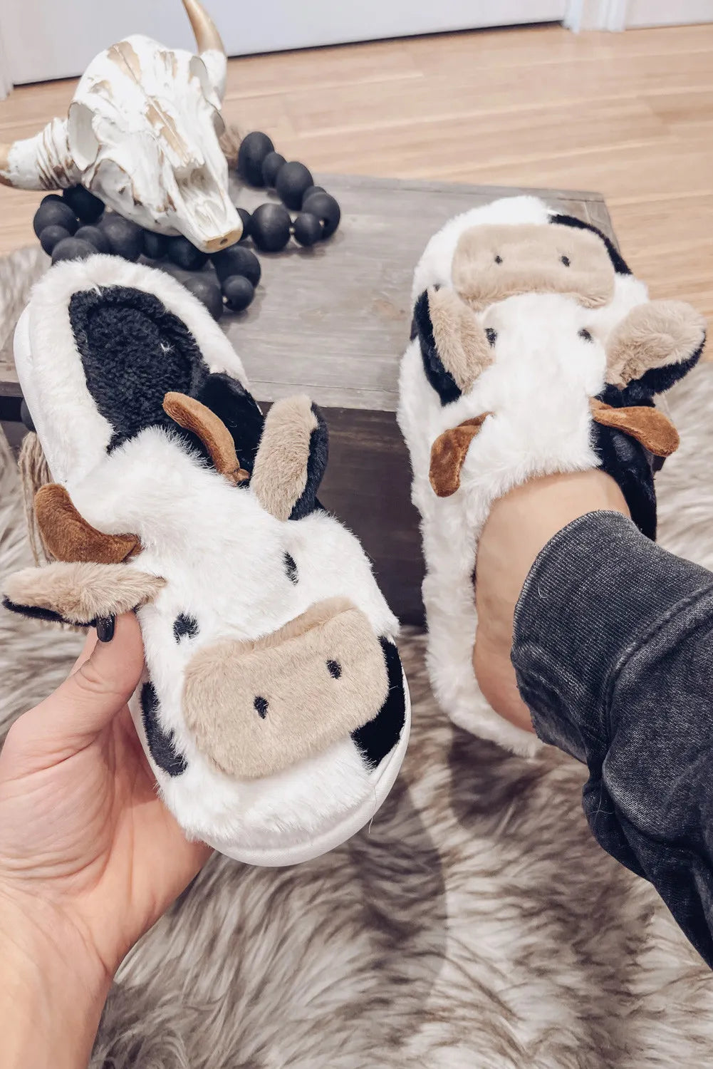 Cute Cow Cotton Slippers