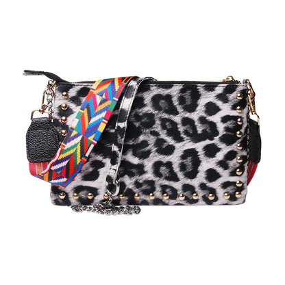 Leopard Rivet Crossbody Bag - KOC