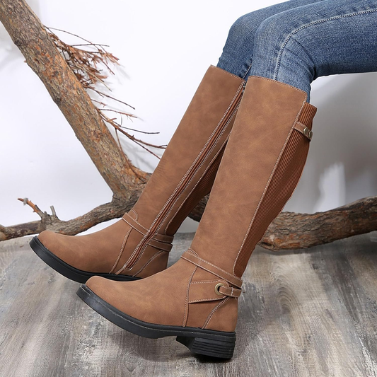 Women's Long Thick Heel Boots