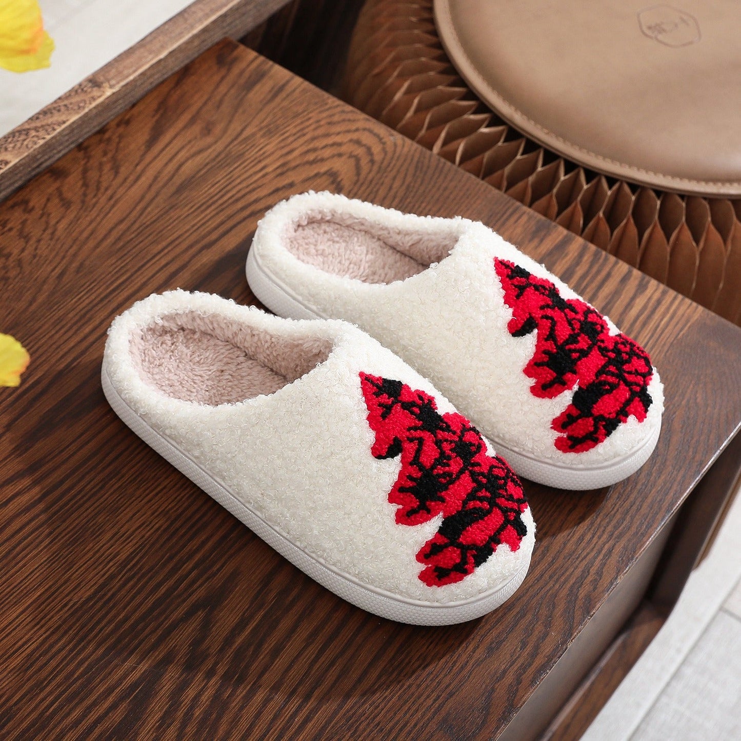 Christmas Tree Cutton Slippers