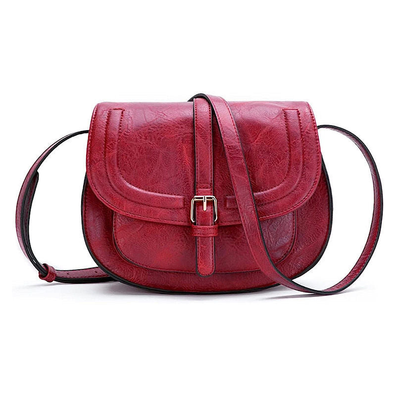 Flapped Magnetic Buckle Shoulder Bag