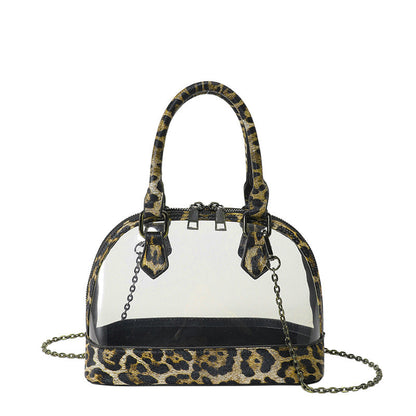 Clear Leopard Print Crossbody Bag