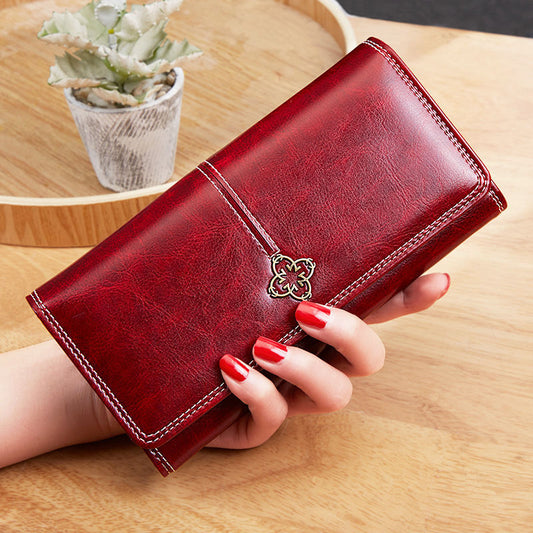 Vintage Decor Bifold Long Wallet