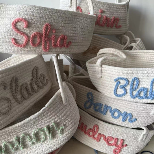 Personalized Name Baby Storage Basket