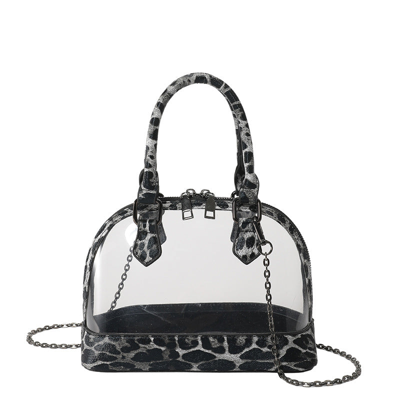 Clear Leopard Print Crossbody Bag