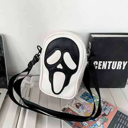 Wacky Ghost Skull Crossbody Bag