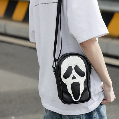 Wacky Ghost Skull Crossbody Bag