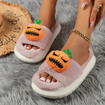 Halloween Pumpkin Head Slippers