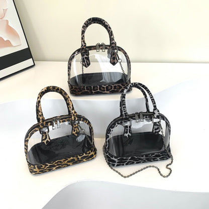 Clear Leopard Print Crossbody Bag