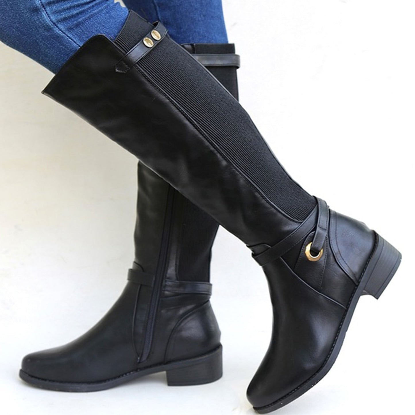 Women's Long Thick Heel Boots