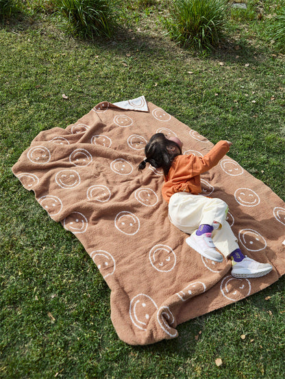 Half Fleece Knitted Blanket