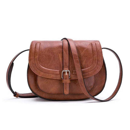 Flapped Magnetic Buckle Shoulder Bag