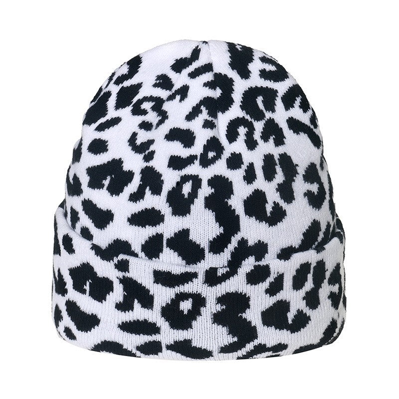 Cow Print Knitted Hat