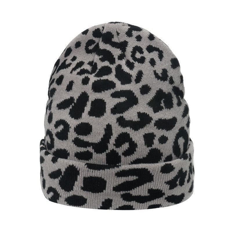 Cow Print Knitted Hat