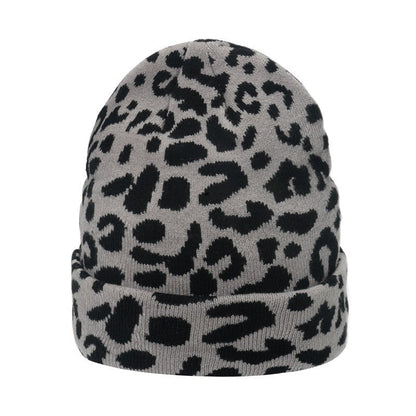 Cow Print Knitted Hat