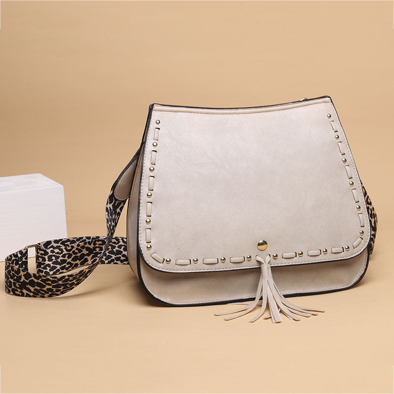 PU Leopard Messenger Bag